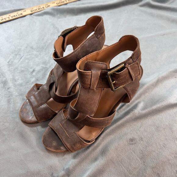 Nine West Jerianne Dress Sandals Dark brown size 8.5 - Picture 1 of 10